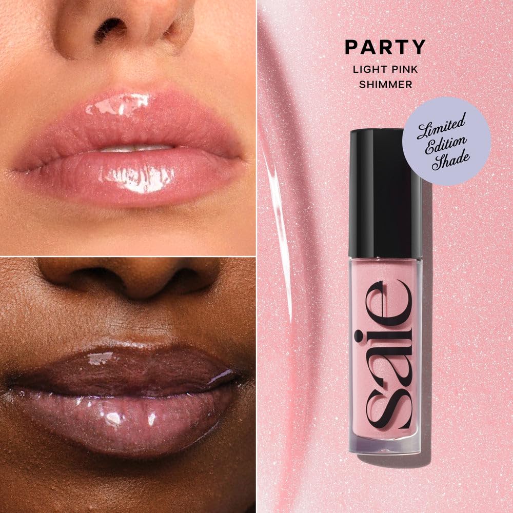 Saie Glossybounce applicateur en bec, application précise et hydratation durable.