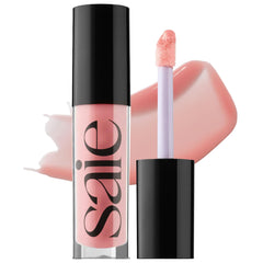 Saie Glossybounce – brillance non collante pour lèvres hydratées au quotidien.