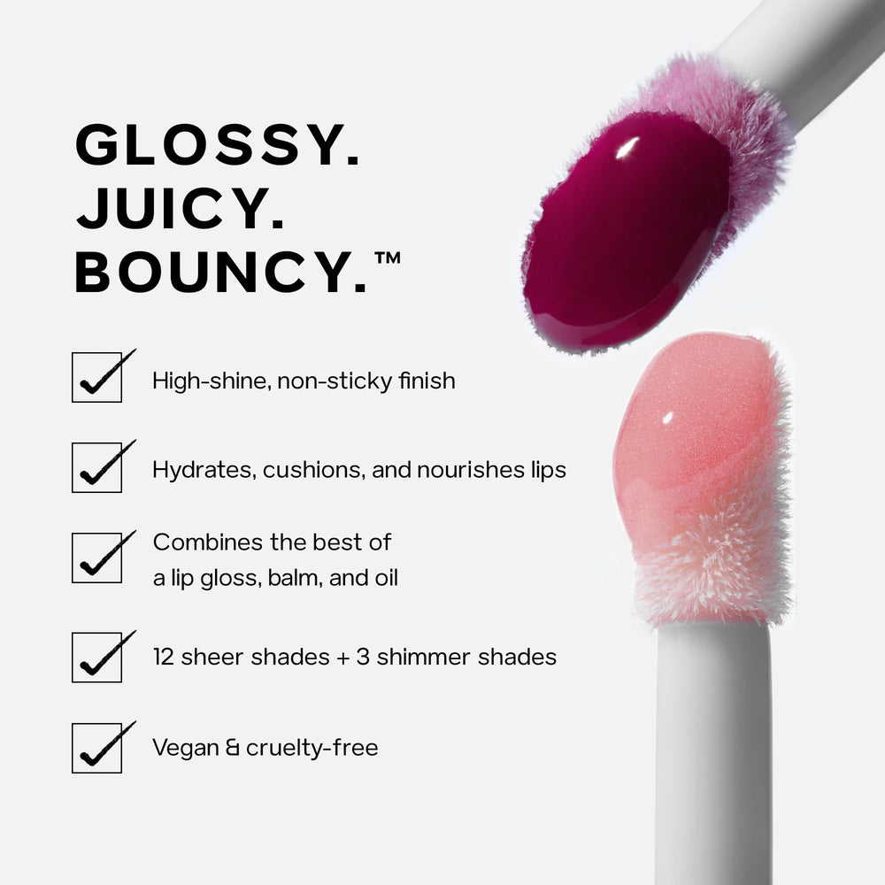 Saie GlossyBounce - hydratation durable et confort enveloppant.