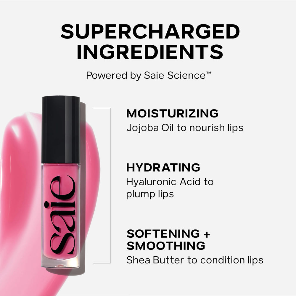 Saie Glossybounce – hydratation grâce à acide hyaluronique et jojoba