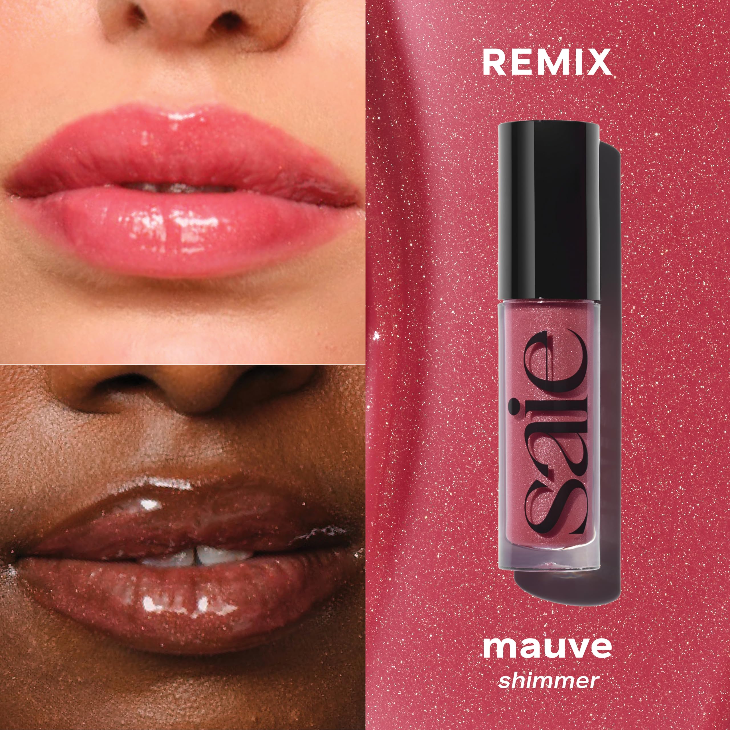 Saie GlossyBounce teinte Rose subtile pour lèvres naturelles et brillantes.