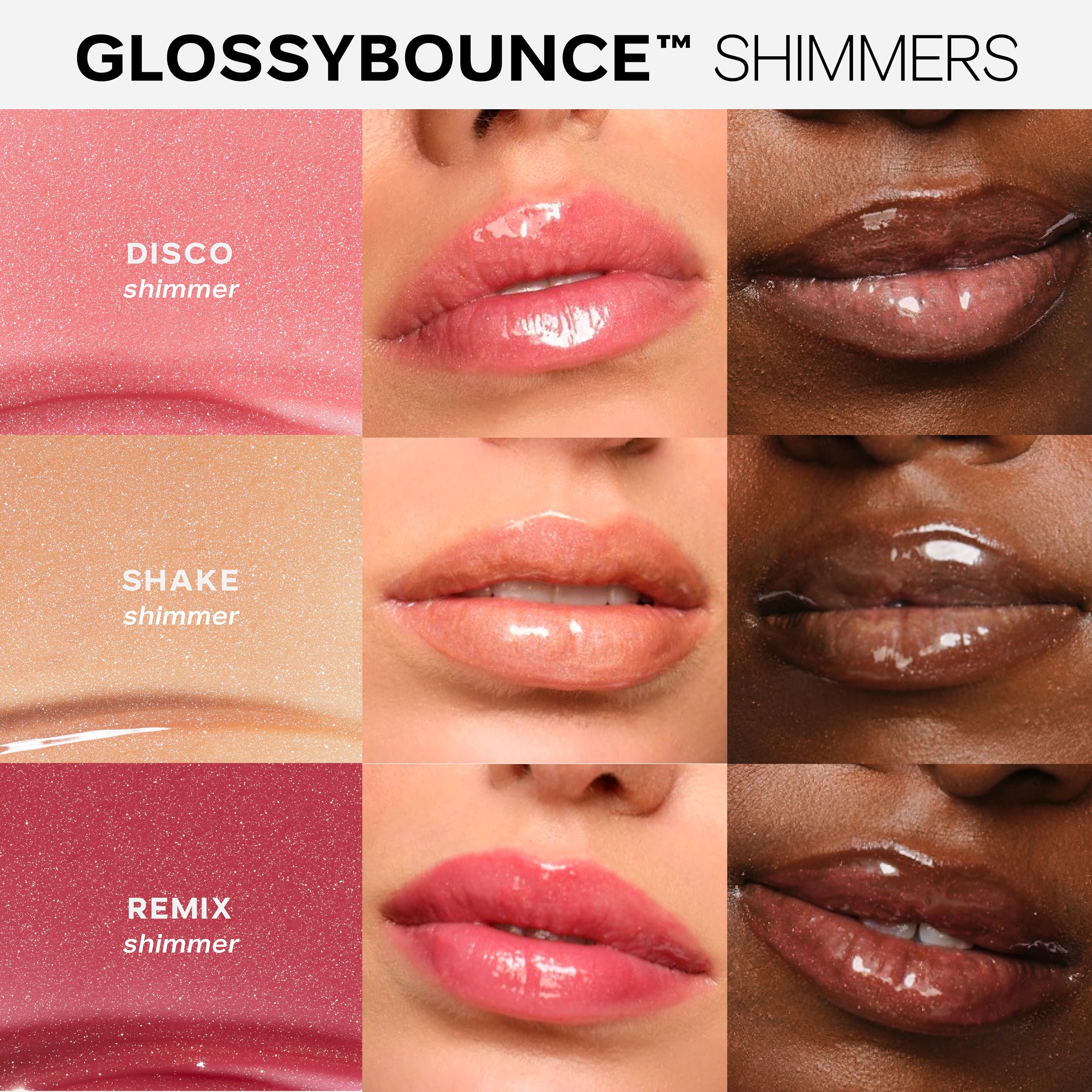 Saie Glossybounce – texture coussante non collante et longue tenue