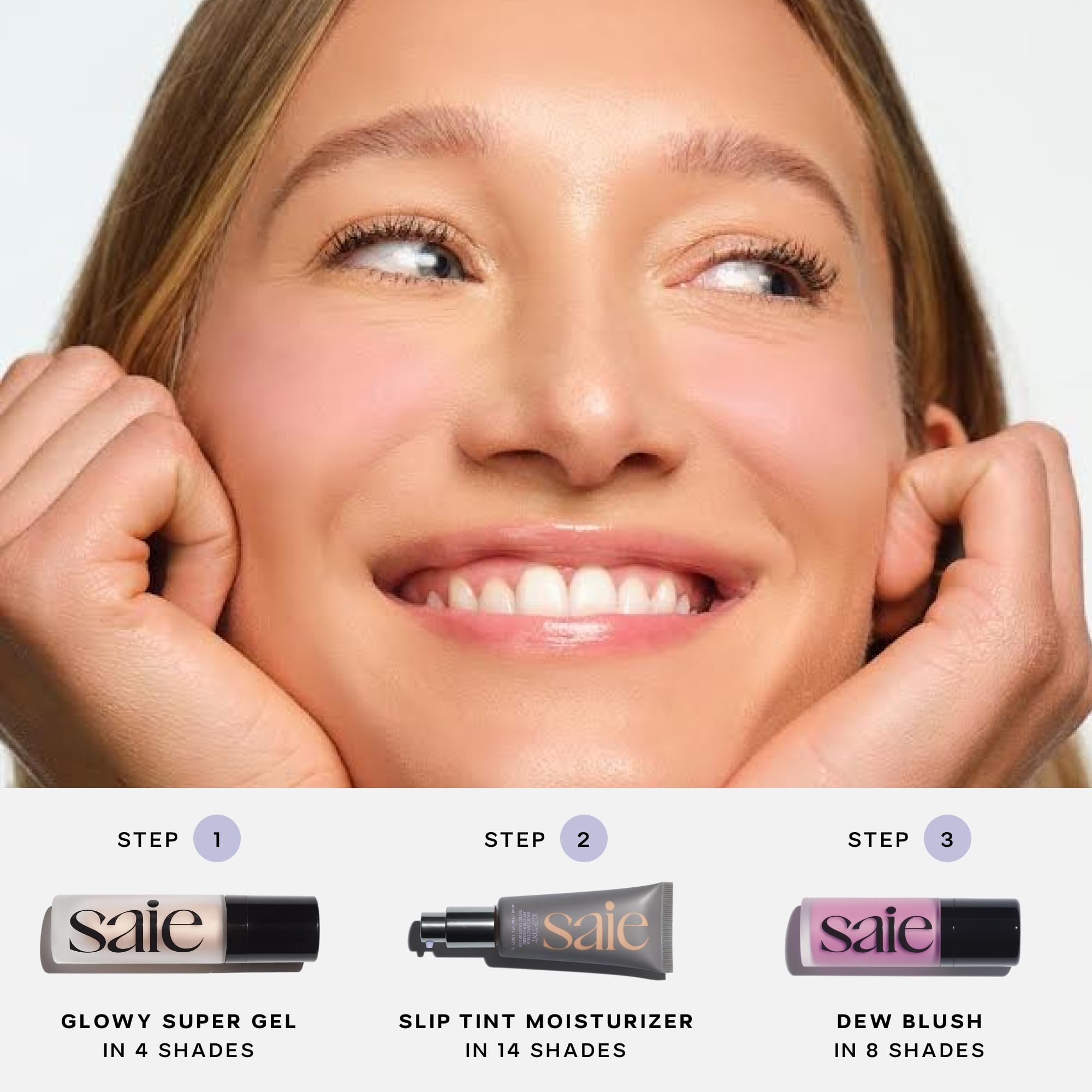 Emballage élégant du Saie Glowy Super Gel.