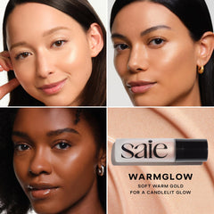 Teinte Warmglow du Saie Glowy Super Gel pour un éclat chaud.
