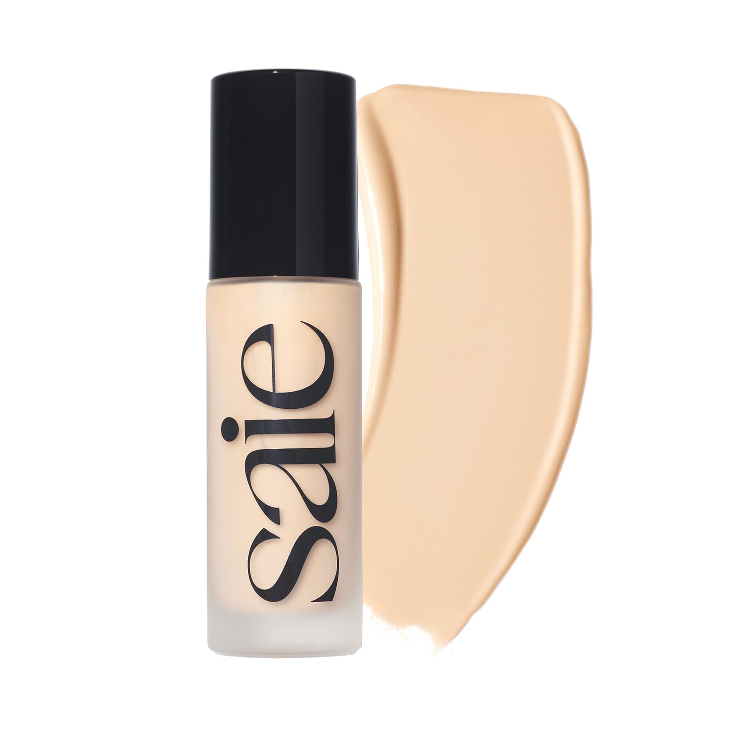 Saie Glowy Super Skin Tint en bouteille offrant un fini lumineux et hydratant