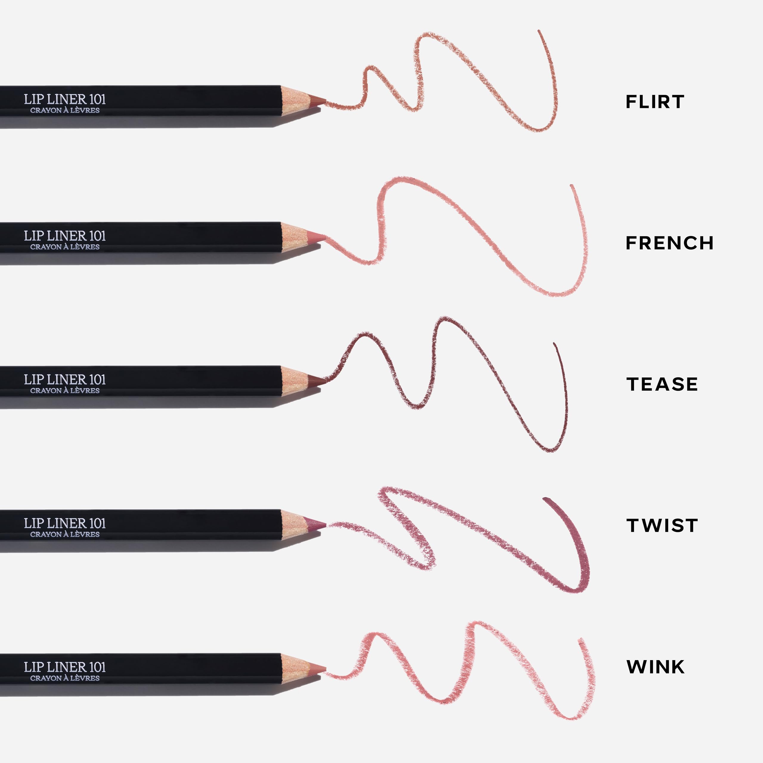 Saie Lip Liner 101 smudge-demo showing easy edge blending
