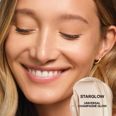 Échantillon de teinte Saie Mini Glowy Super Gel pour tester l'éclat.