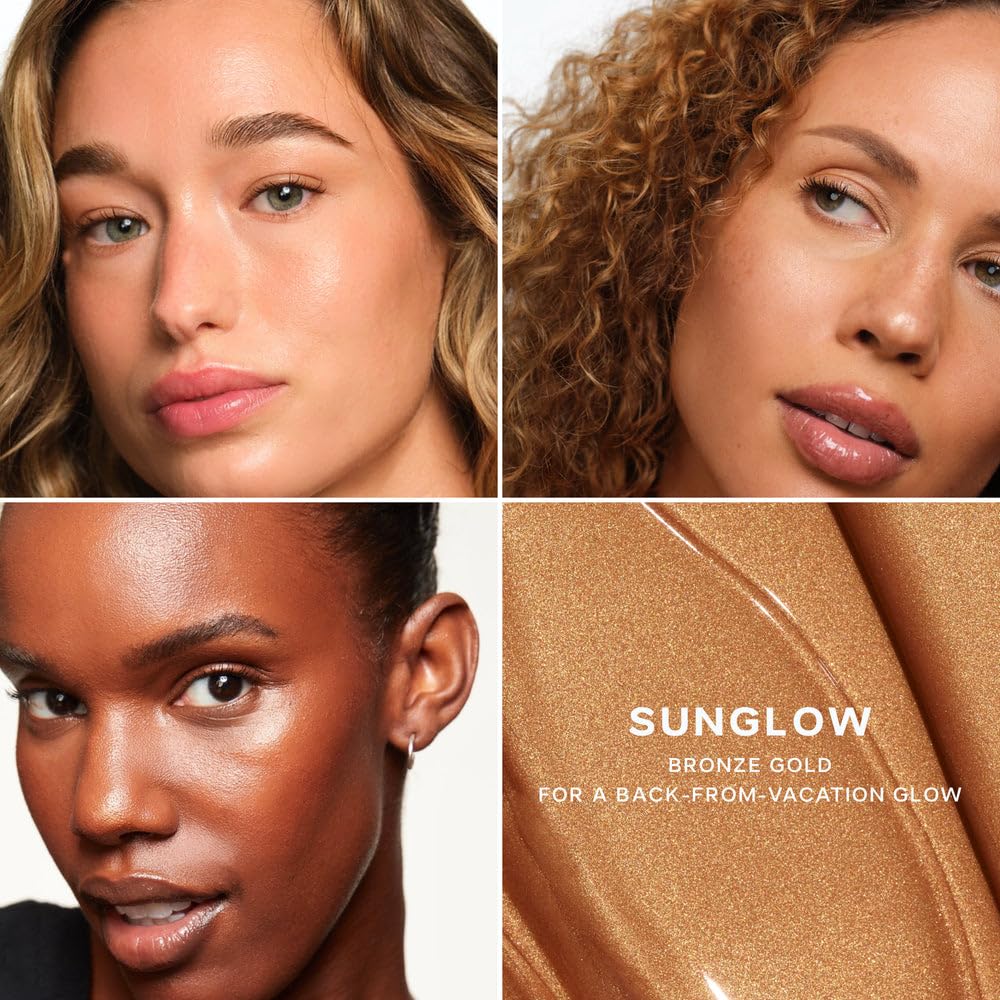 Saie Mini Glowy Super Gel Trio Sunglow, éclat doré pour mise en valeur des zones.