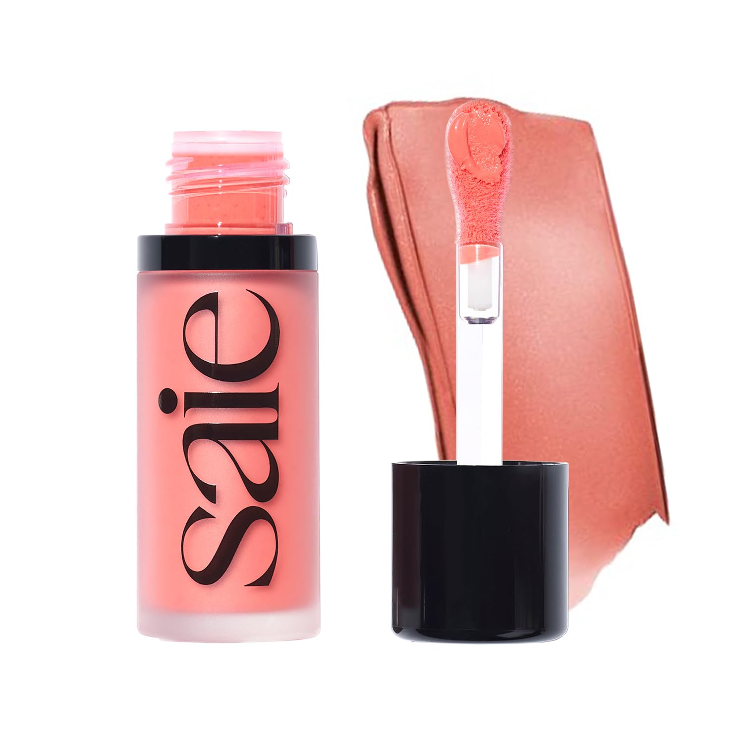Saie Blush Liquide Rosée Coquelicot sur embout applicateur pour une application précise