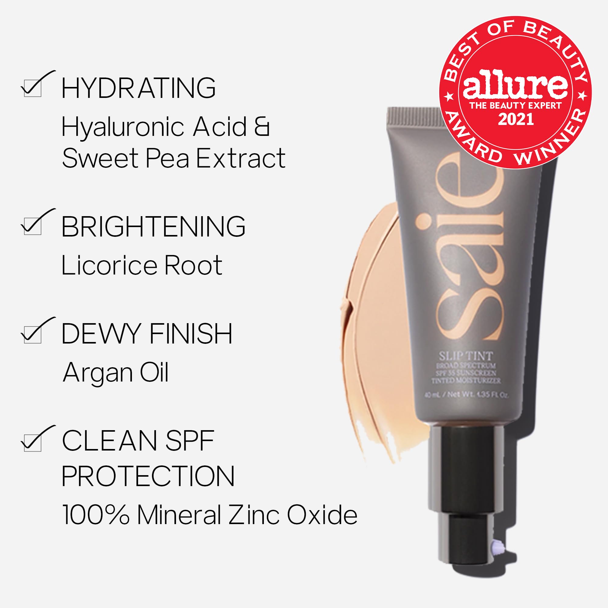 Saie Slip Tint: démonstration d’application au doigt pour un fini léger.