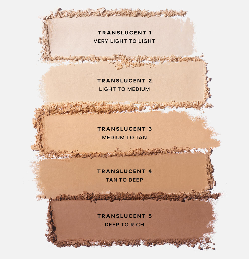 Fini-naturel de Saie Slip Tint Poudre sur peau légère et lumineuse.