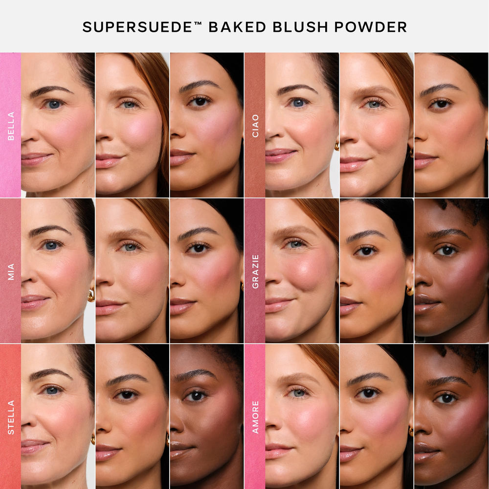 Saie SuperSuede Blush finition diffuse : sans démarcations.