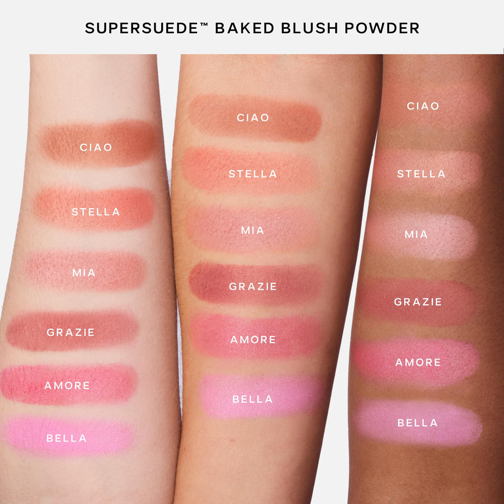 Application douce avec pinceau pour Saie SuperSuede Blush