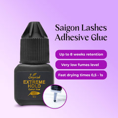 SAIGON LASH Extreme Hold: temps de séchage rapide pour un travail efficace.