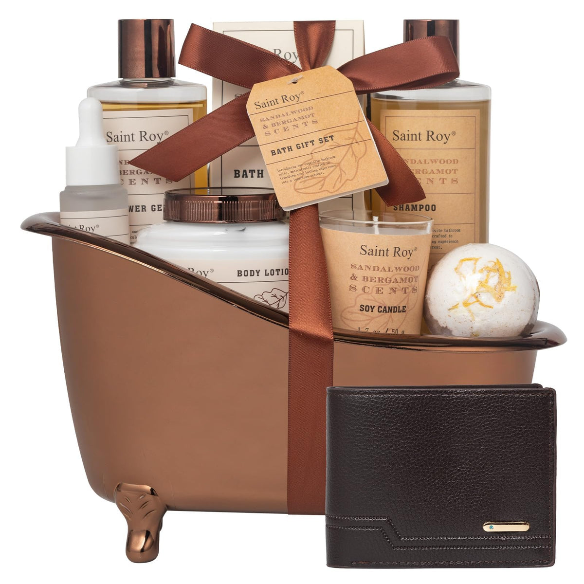Panier cadeau Saint Roy bain homme, moment de détente et soin soigné.