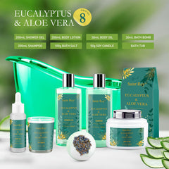 Gel douche aloe-eucalyptus Saint Roy, parfum frais et revitalisant.