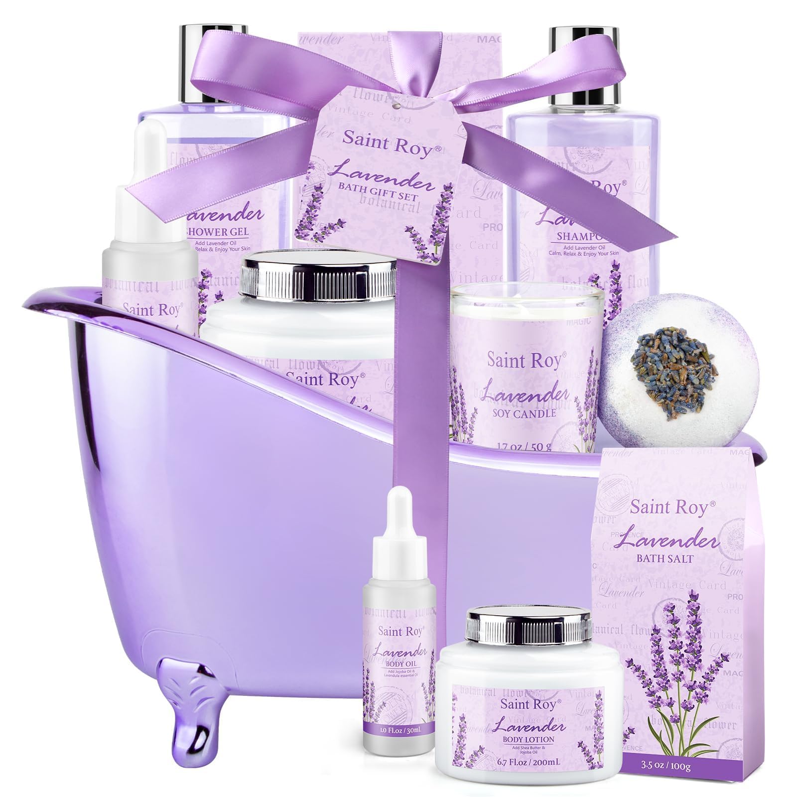 Coffret spa Saint Roy lavande – présentation élégante et soin possible pour la peau
