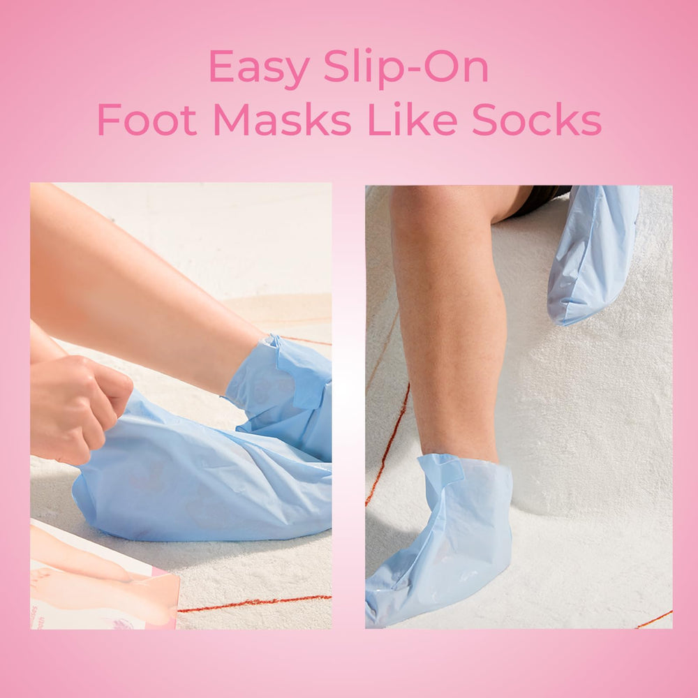 SAISZE masque-pieds-emballage-4-paires : format pratique pour la famille.