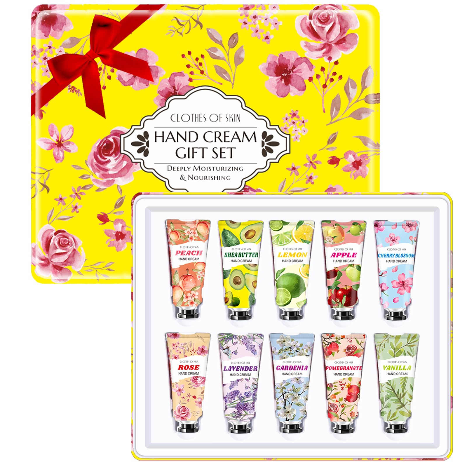 Sakose Creme mains – ensemble 10-pack, pratique pour cadeaux et voyage.