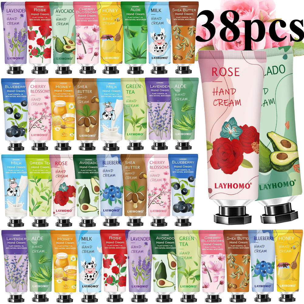 Sakose ensemble crème mains 38-pack : hydratation et parfums variés