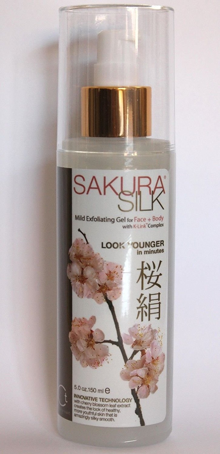 Sakura Silk Gel pour visage et corps, exfoliation douce et hydratation durable
