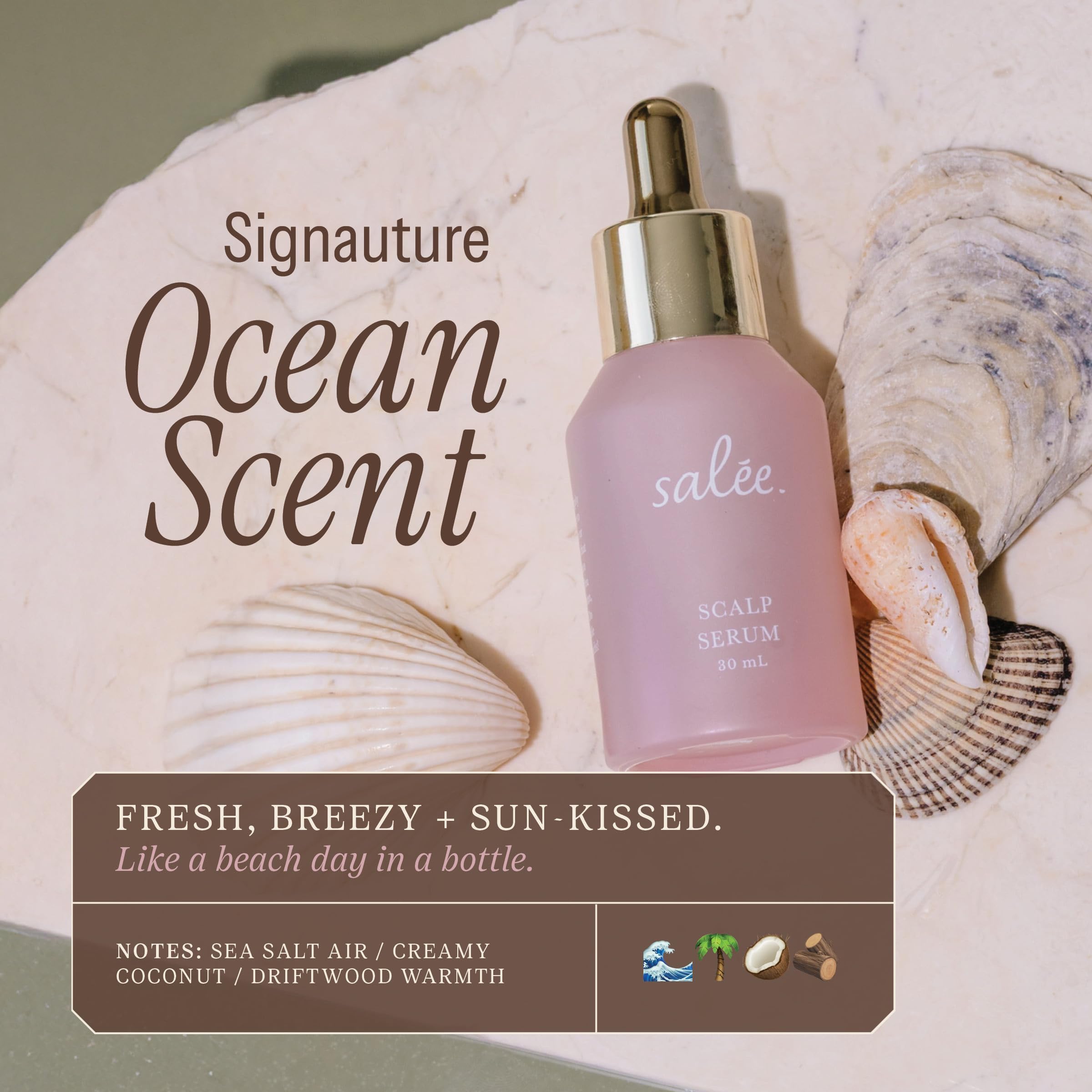 Salee Serum texture légère pénètre rapidement sans laisser de résidu.