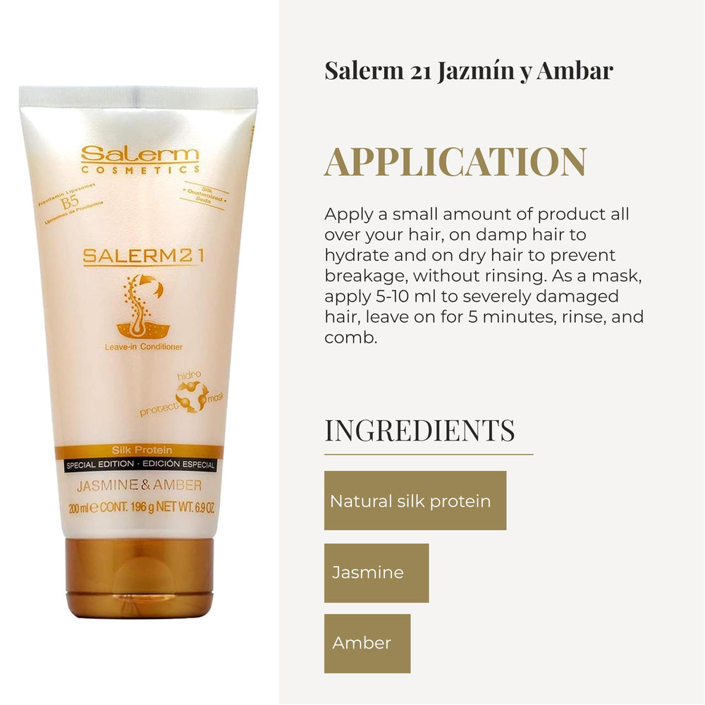 SALERM 21 Jasmin et Ambre — anti-frisage: contrôle les frisottis pour une chevelure lisse.