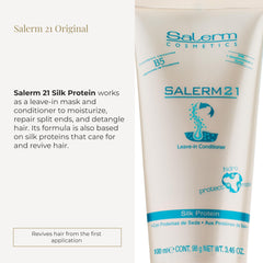 SALERM 21: application sur cheveux humides pour hydrater et faciliter le demelage