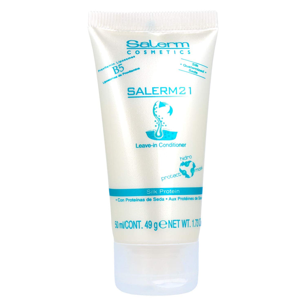Salerm 21 B5 Protéine de soie sans rinçage protège et hydrate les cheveux.