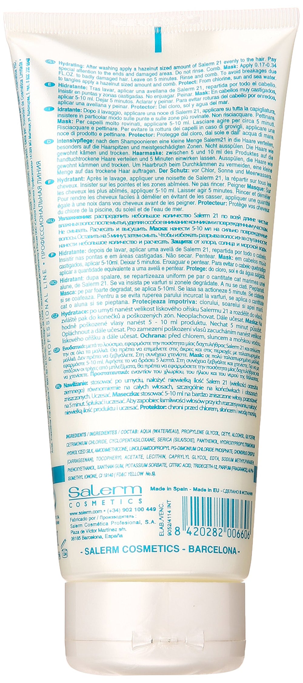 SALERM 21 B5: brillance des cheveux et douceur visibles après application.