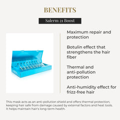 SALERM 21 Boost application sur cheveux humides, répartition homogène et rapide.