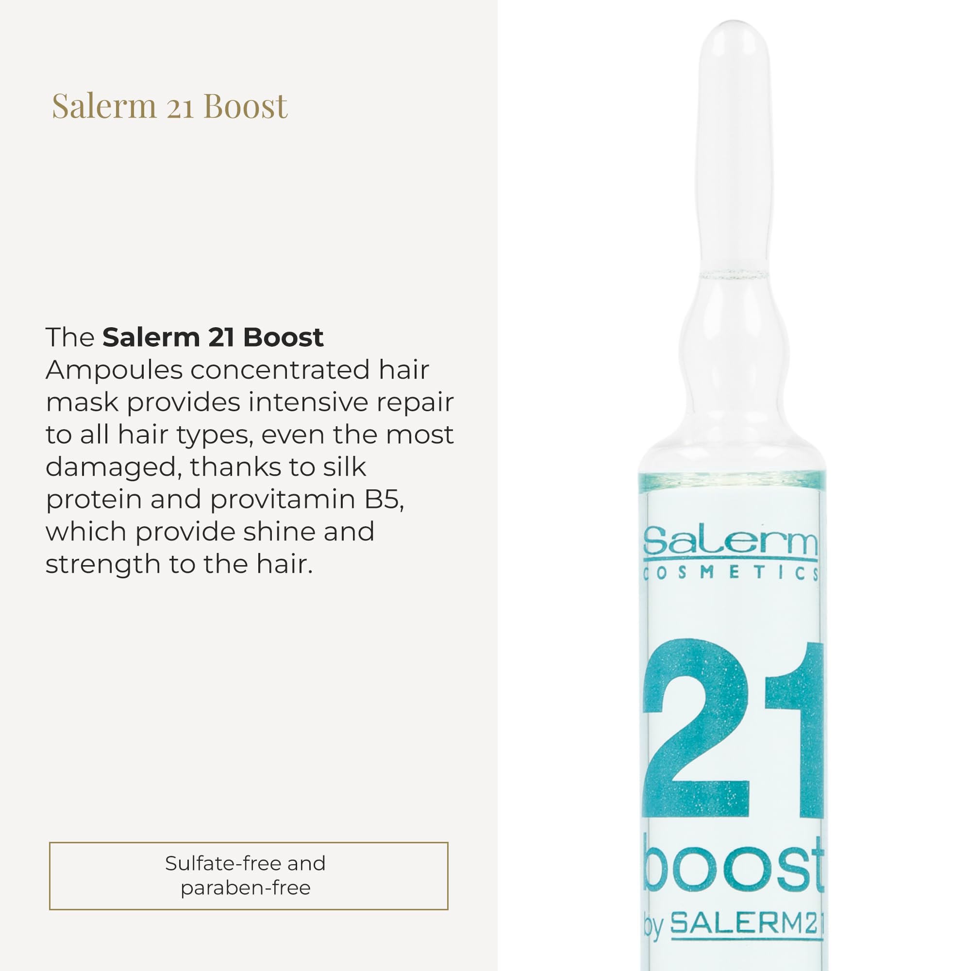 SALERM 21 Boost texture crème épaisse, soin intense qui nourrit sans rinçage.