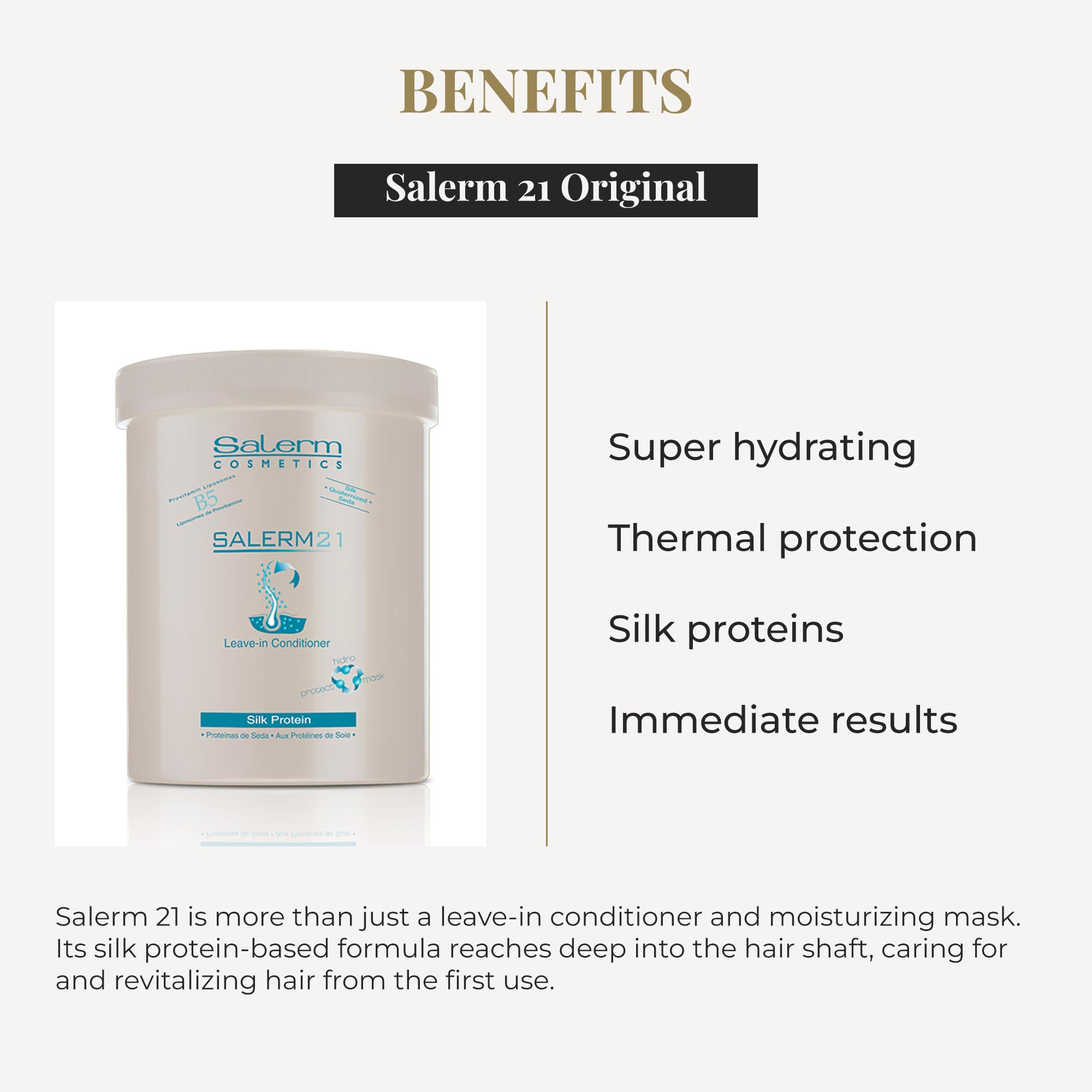 Salerm 21, brillance et hydratation pour cheveux lumineux