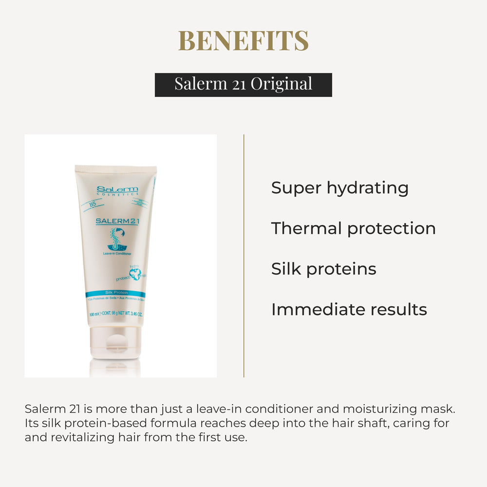 SALERM 21: texture creme soyeuse apportant brillance et douceur