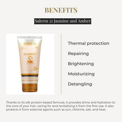 SALERM 21 Jasmin et Ambre — protéines de soie: renforce et hydrate en profondeur.