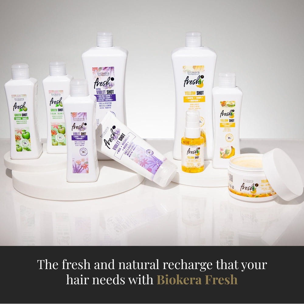SALERM Biokera Fresh Violet, formule vegan sans sulfates pour cuir chevelu délicat.