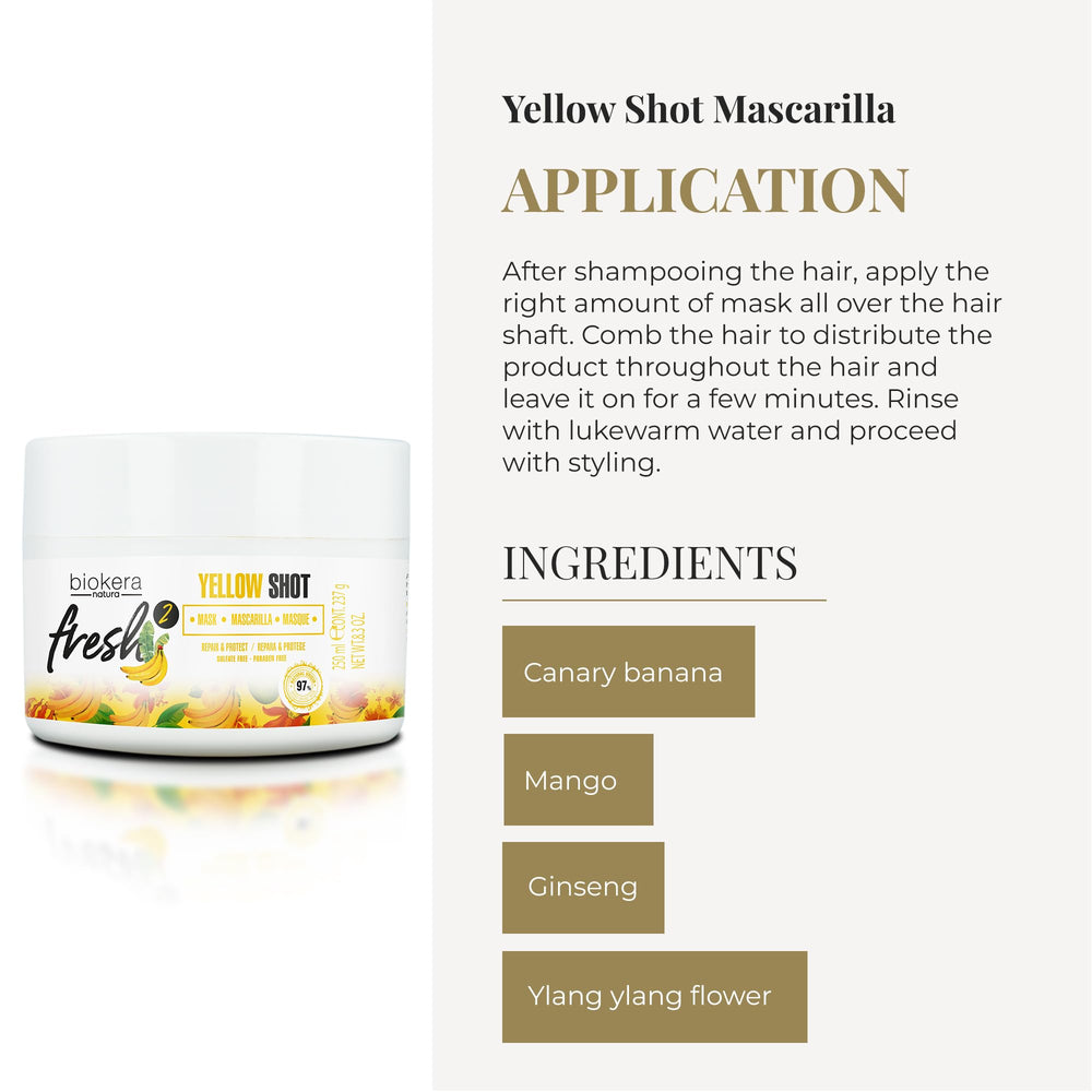 Formule sans sulfates du masque SALERM Biokera Natura Yellow Shot.