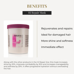 Après application, cheveux plus faciles à coiffer avec Hi Repair Mask.