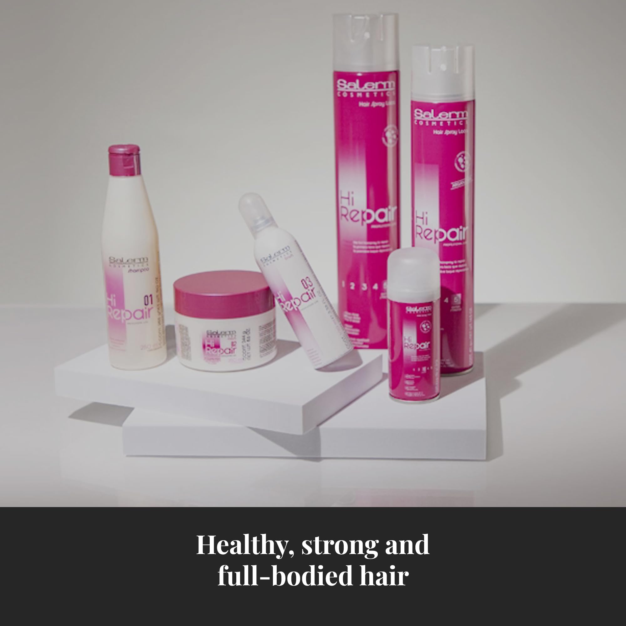 SALERM Hi Repair Shampoo: image qui illustre une routine capillaire saine.