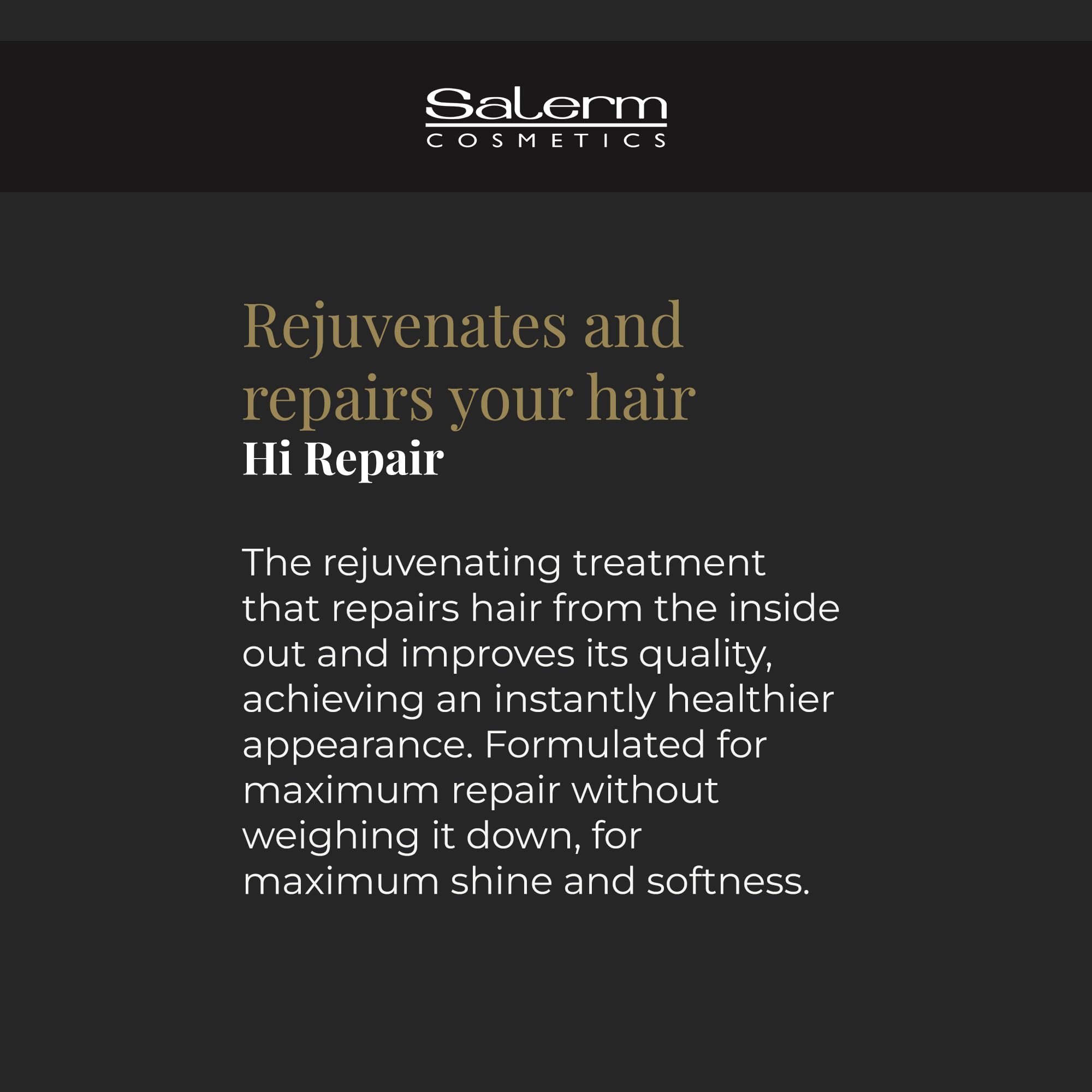 Démêlage facilité grâce au Shampoing Hi Repair SALERM sur cheveux abîmés