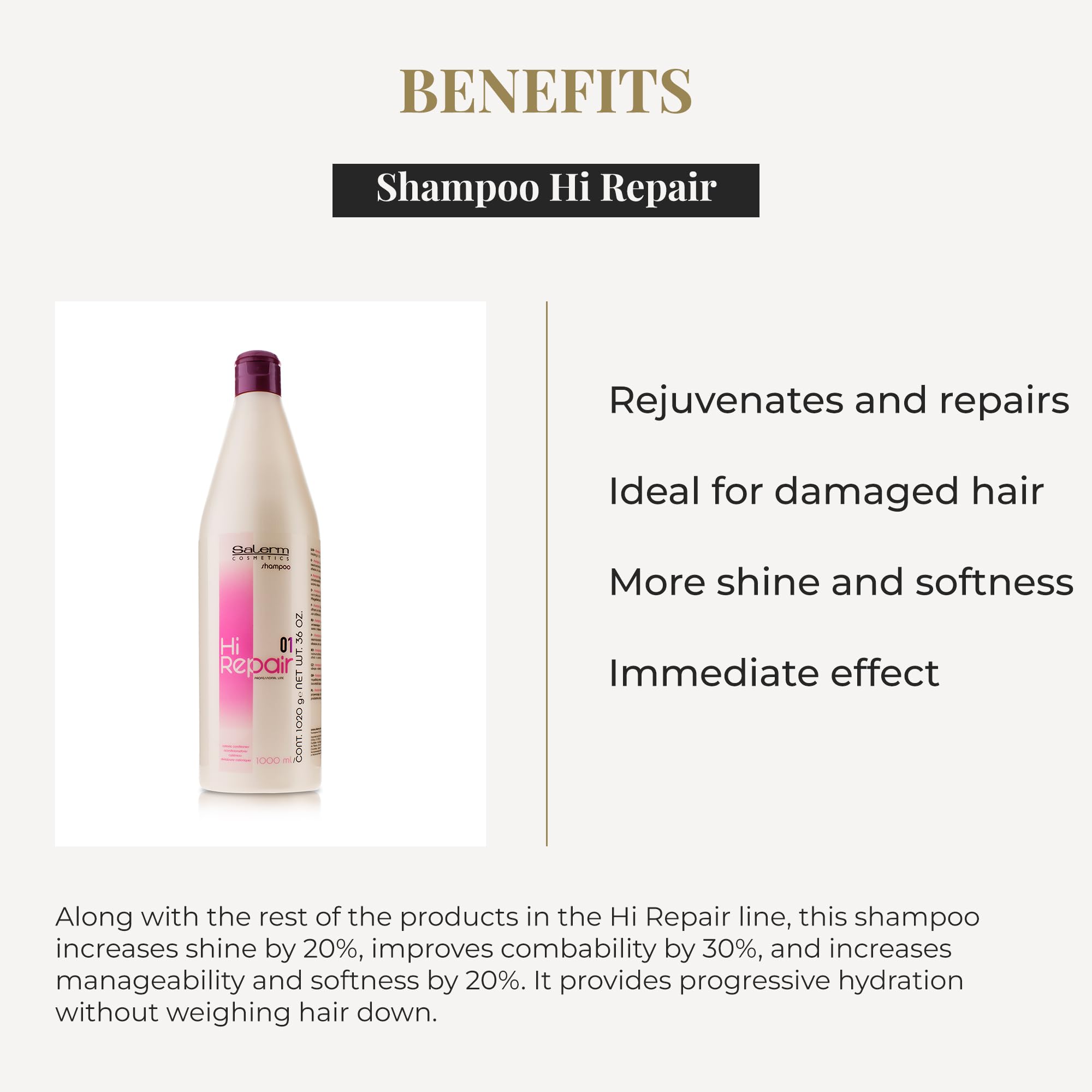 Texture crèmeuse du Shampoing Hi Repair capturée en gros plan