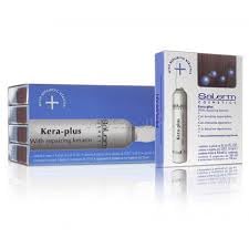 Salerm Kera-Plus, bouteille, protège le cuticule et améliore la brillance lors des coiffages à chaud
