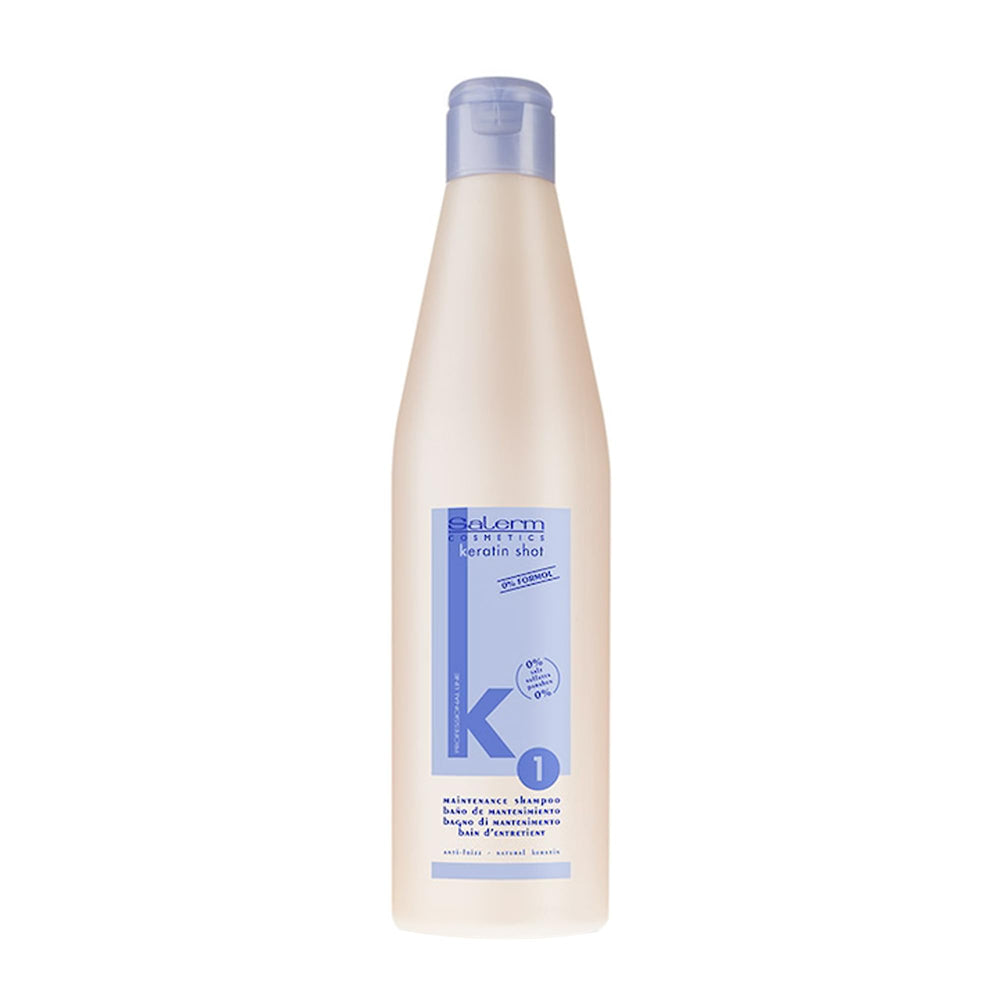 SALERM Keratin Shot: shampoing de preparation, nettoie les cheveux avant le soin kératine.