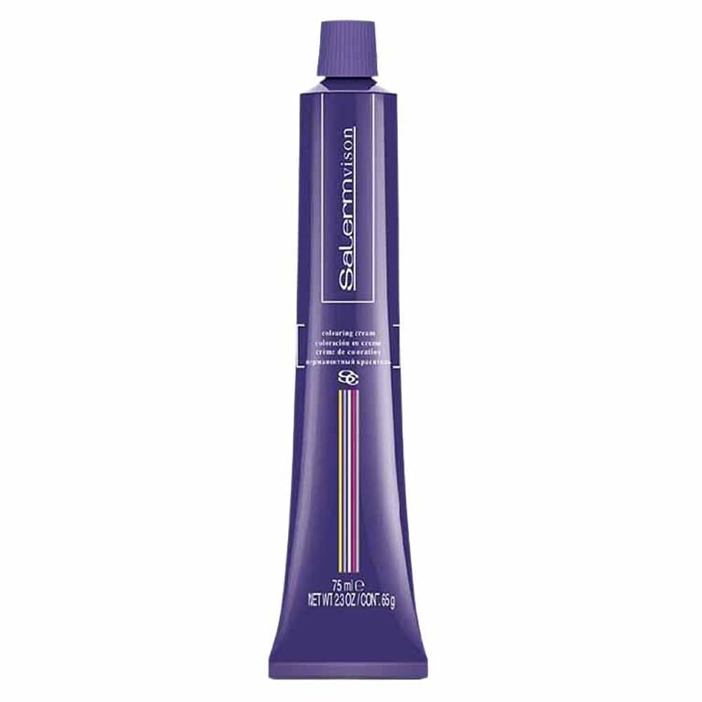 SALERM Salermvision crème colorante 7 Rubio, couverture grise fiable et brillance durable.