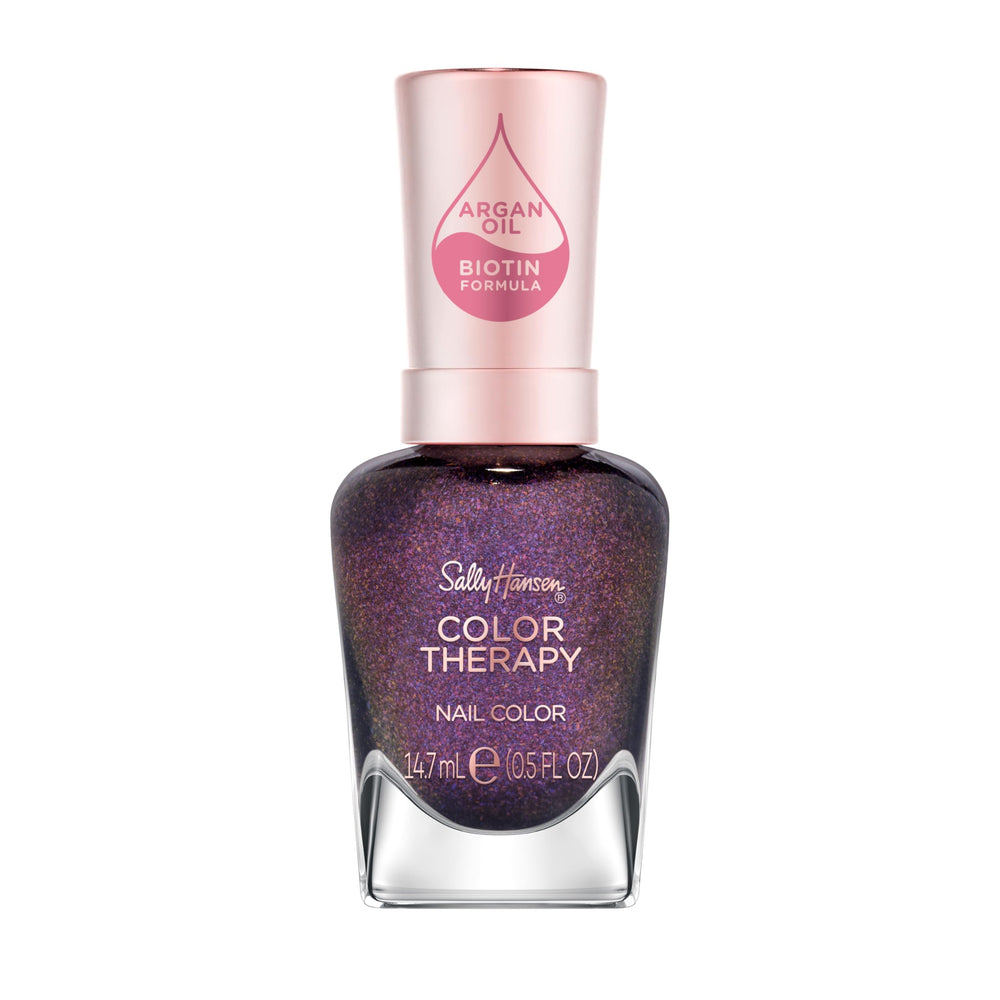 Vernis Sally Hansen Color Therapy, bouteille Royal Confidante, couleur profonde et nourrissante.