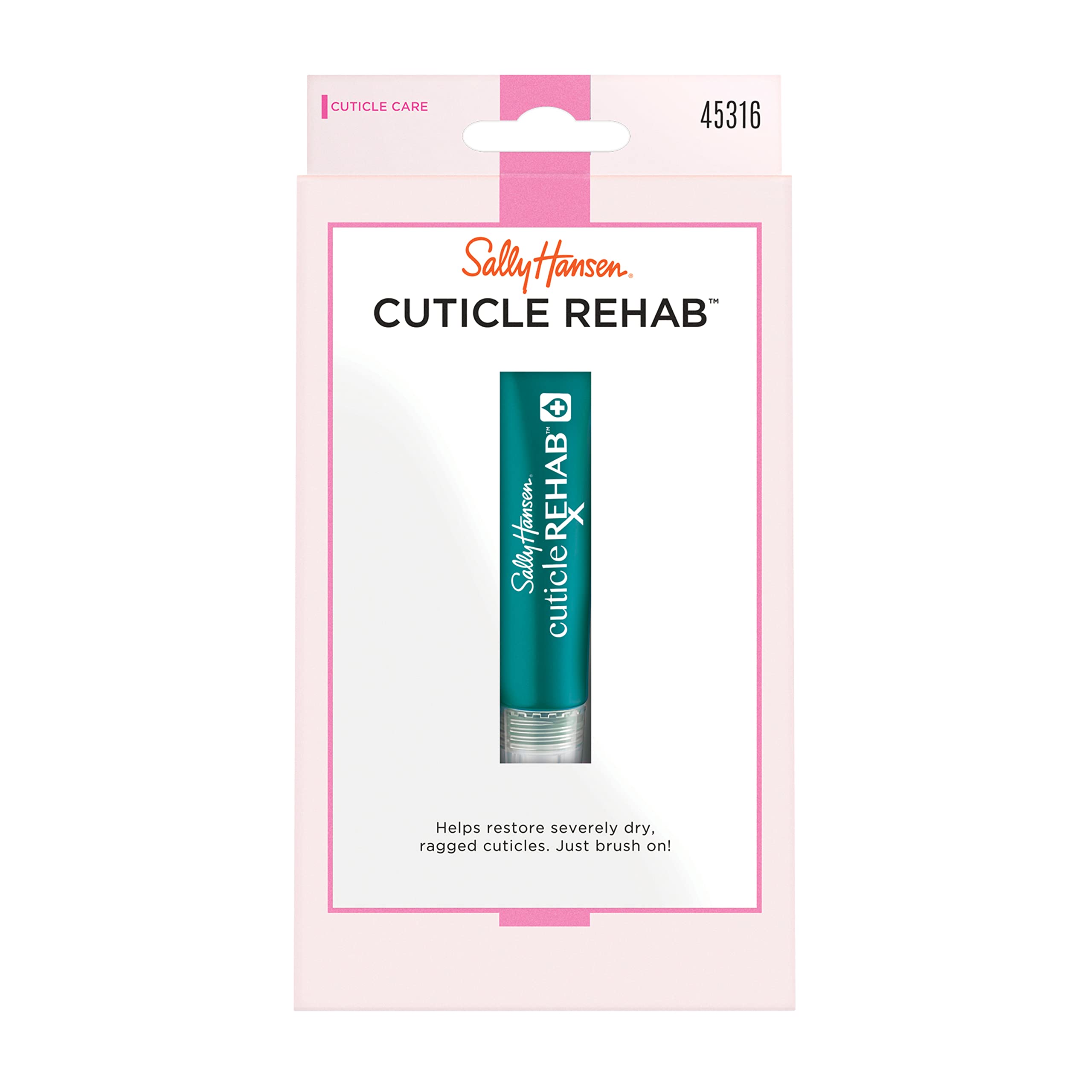 Sally Hansen Cuticle Rehab, bouteille avec applicateur pour hydrater cuticules sèches.