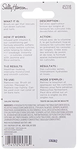 Texture gel hydratant de Sally Hansen Cuticle Rehab pour cuticules nourries.