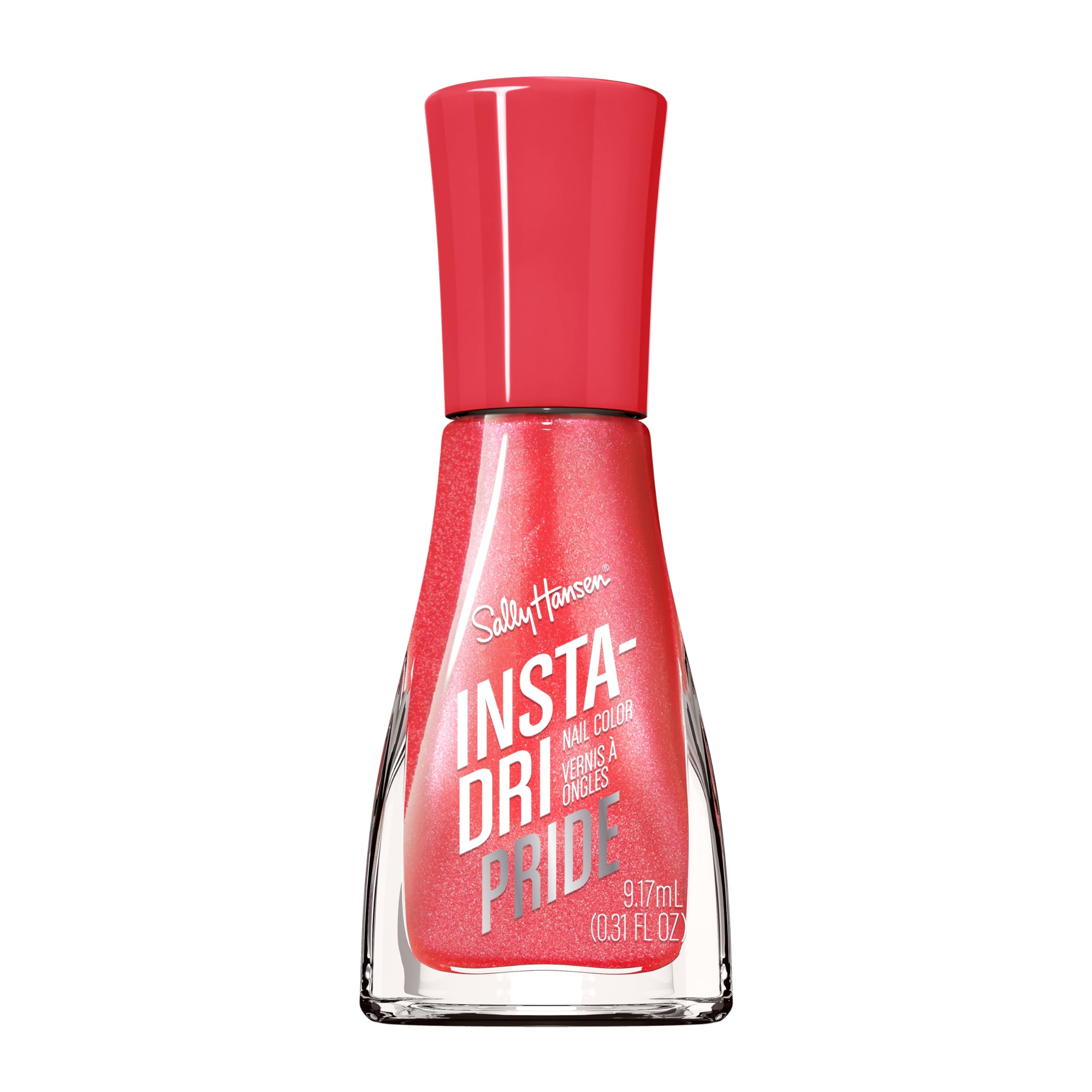 Sally Hansen Insta-Dri Pride – Bouteille corail rapide et opaque, couleur éclatante.