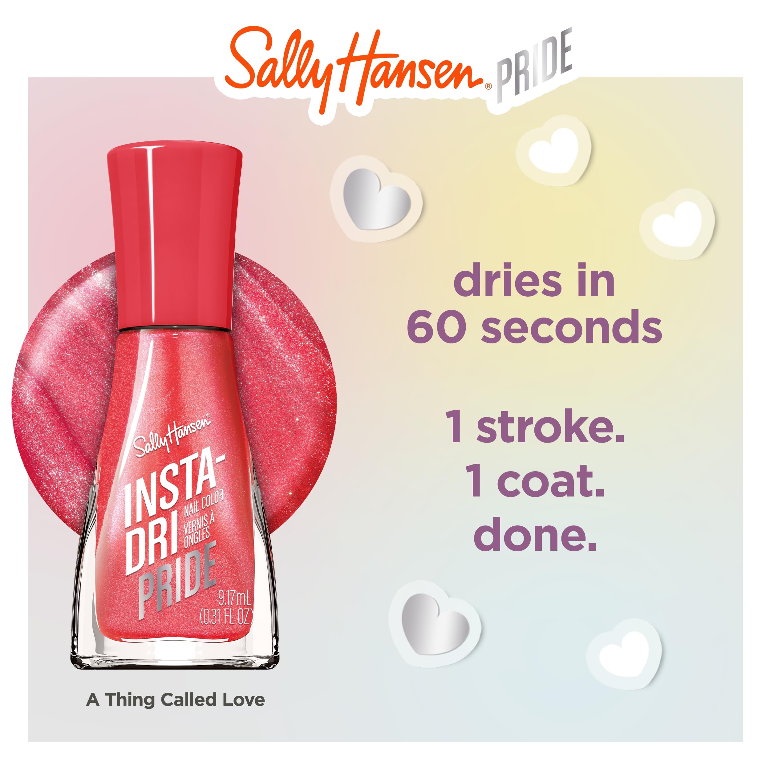 Sally Hansen Insta-Dri Pride – Fini brillant et intensité de couleur.