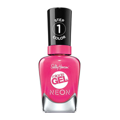 Sally Hansen Miracle Gel, bouteille Fuchsia Fever, couleur vive et durable.